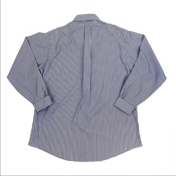 Kirkland Striped Slim Fit Button Down Shirt White And Blue Size 18-35 NWT - Picture 8 of 8